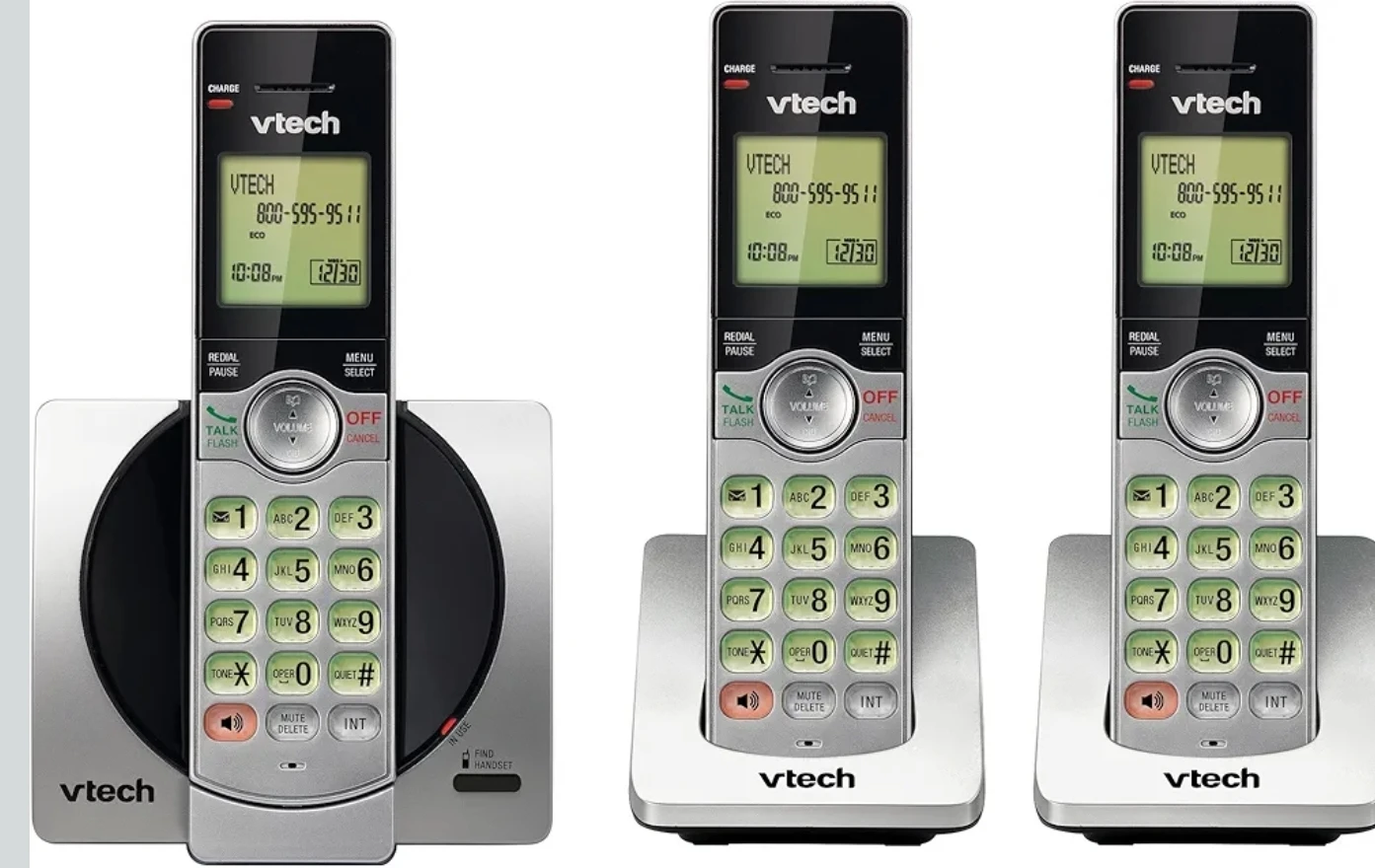 VTech Cordless Phone System with 3 Handsets - photo 2