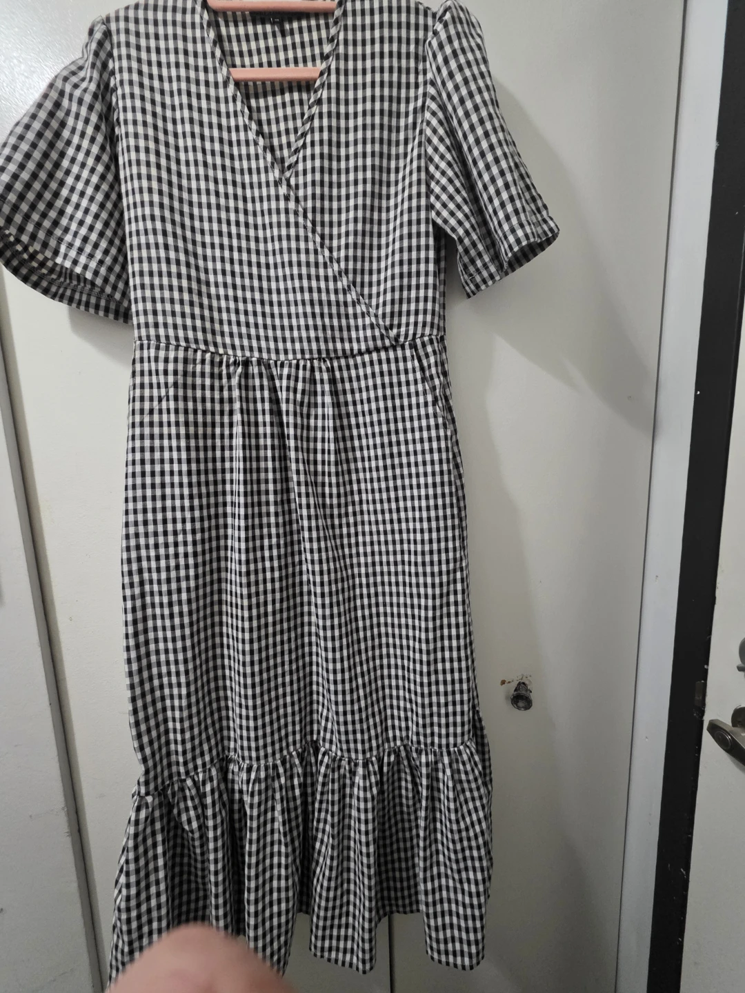 Cameo Rose Black and White Gingham Dress - Size 10