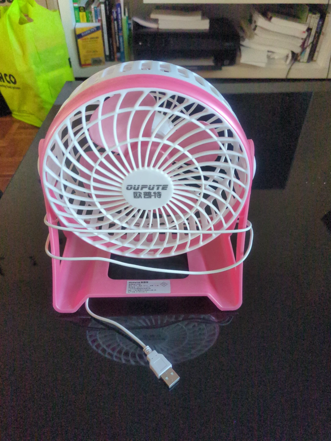 Dufute Pink USB Desk Fan