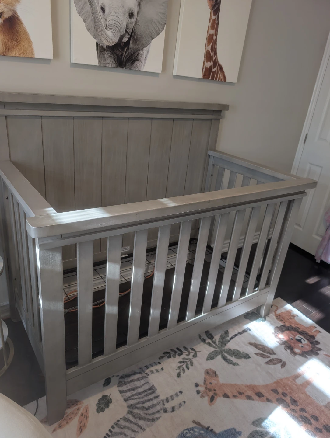 Grey Sanibel Wooden Crib with Newton Mattress - photo 2