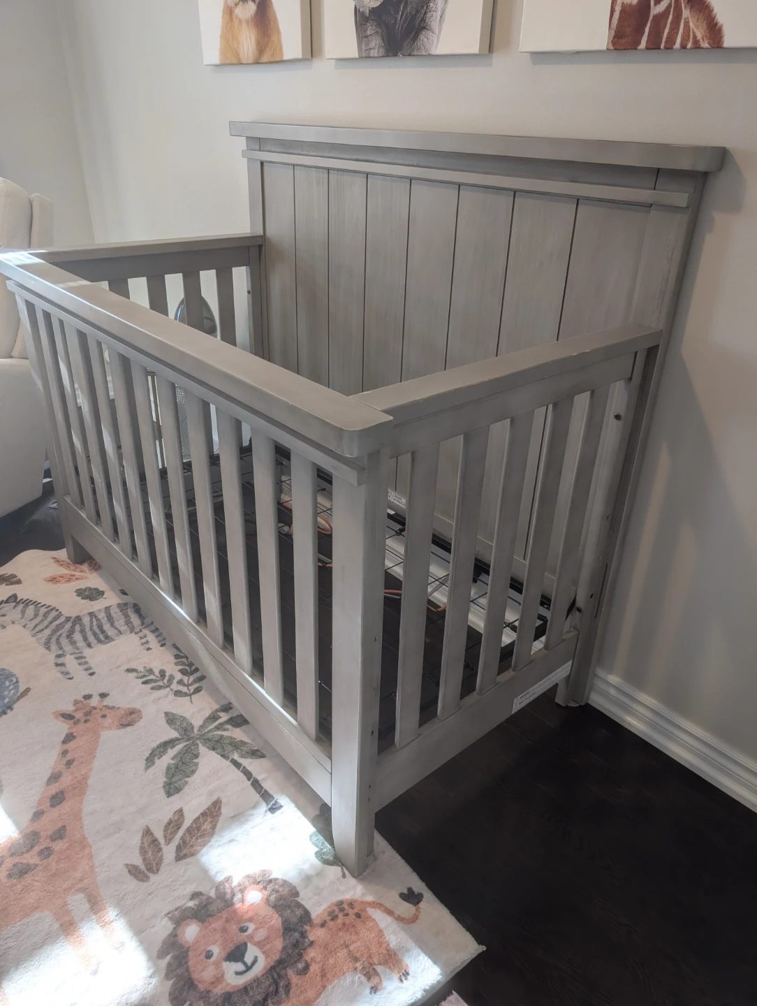 Grey Sanibel Wooden Crib with Newton Mattress - photo 3