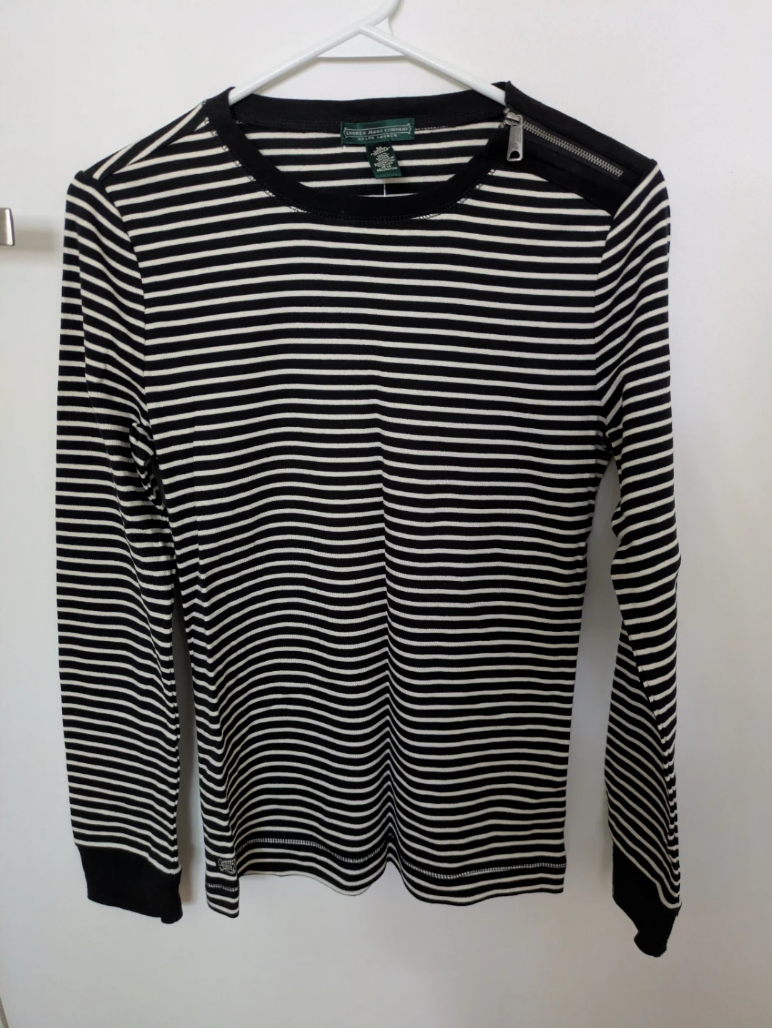 Ralph Lauren Striped Long Sleeve Shirt with Elbow Patches