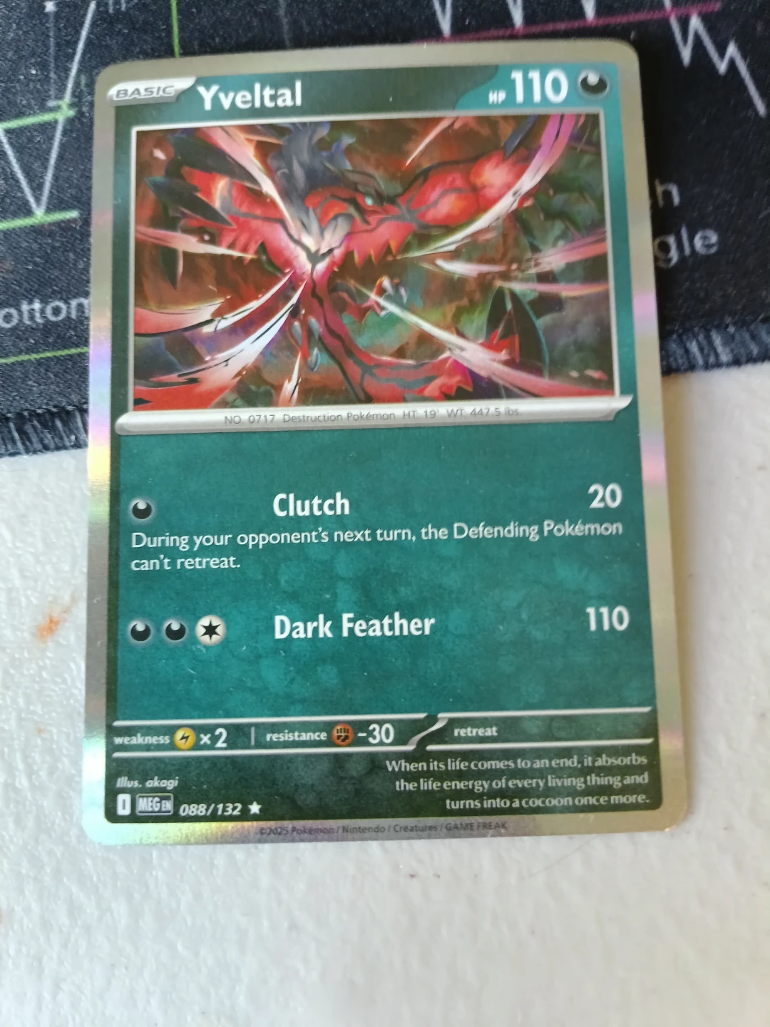 Yveltal Pokémon Card 088/132