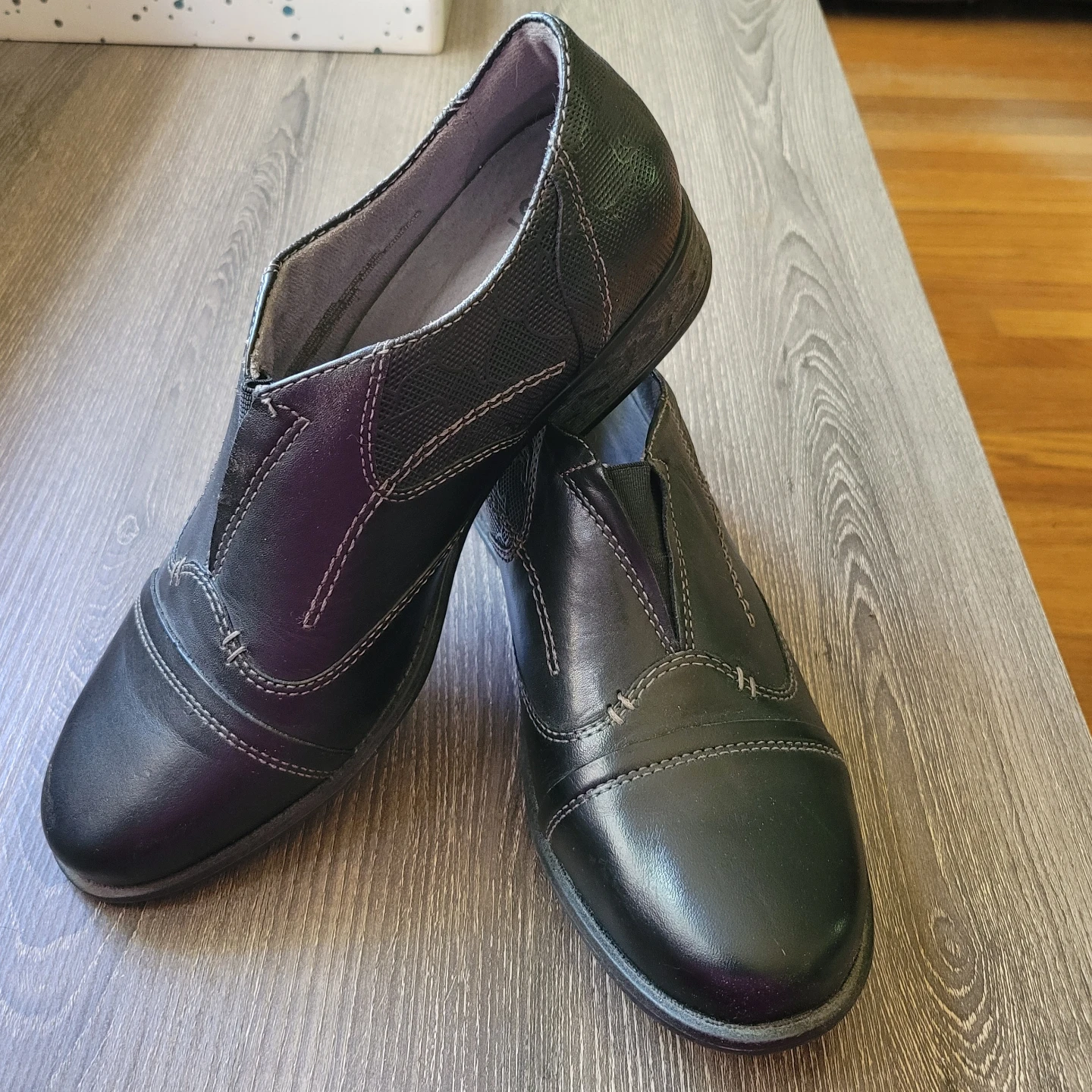 Earth Avani Banyan Black Leather Loafers Size 10 - photo 4