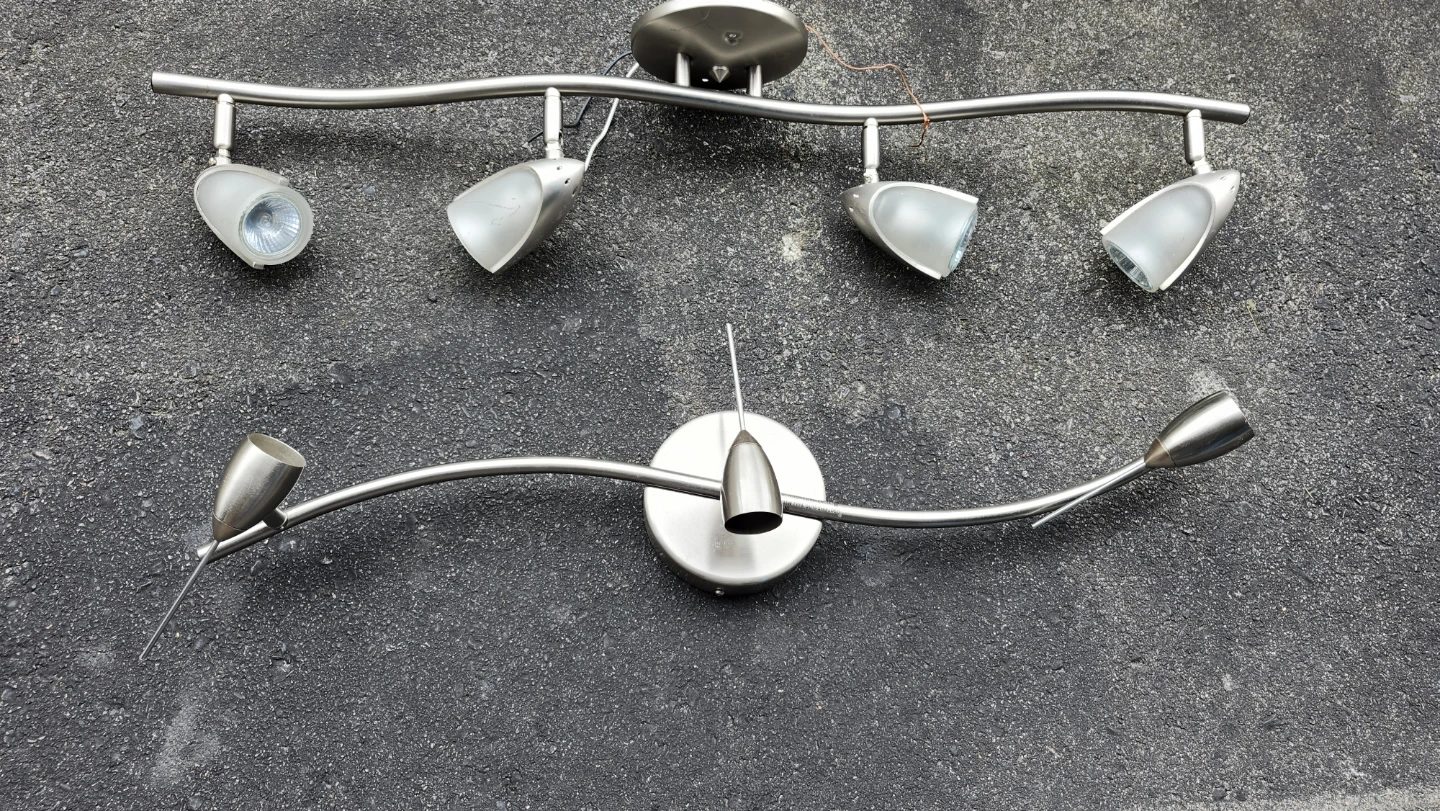 Two Brushed Nickel Track Lighting Fixtures - photo 2