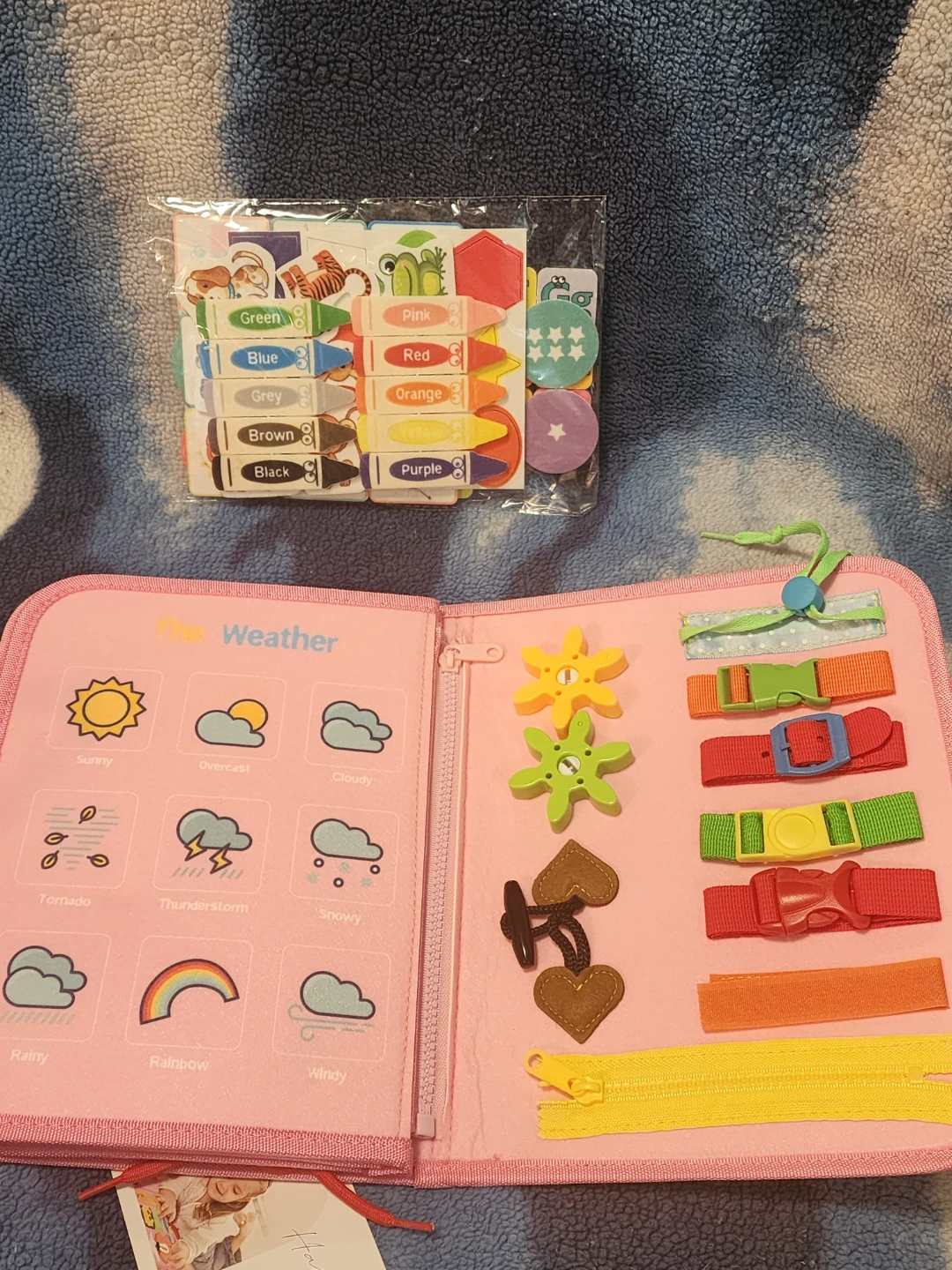 Hahaland Toddler Busy Board - Unicorn Pink - photo 2