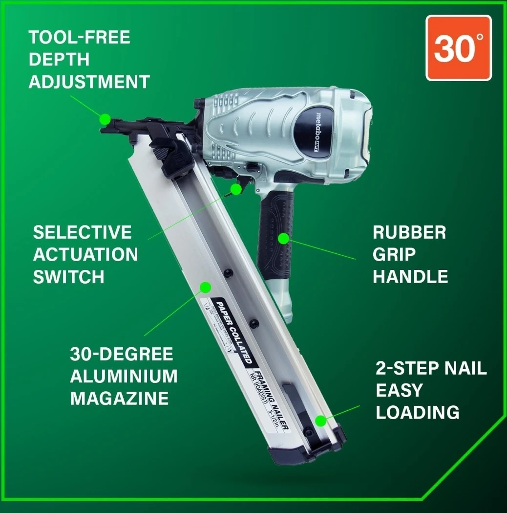 Metabo HPT Framing Nailer NR90ADS1 - photo 2