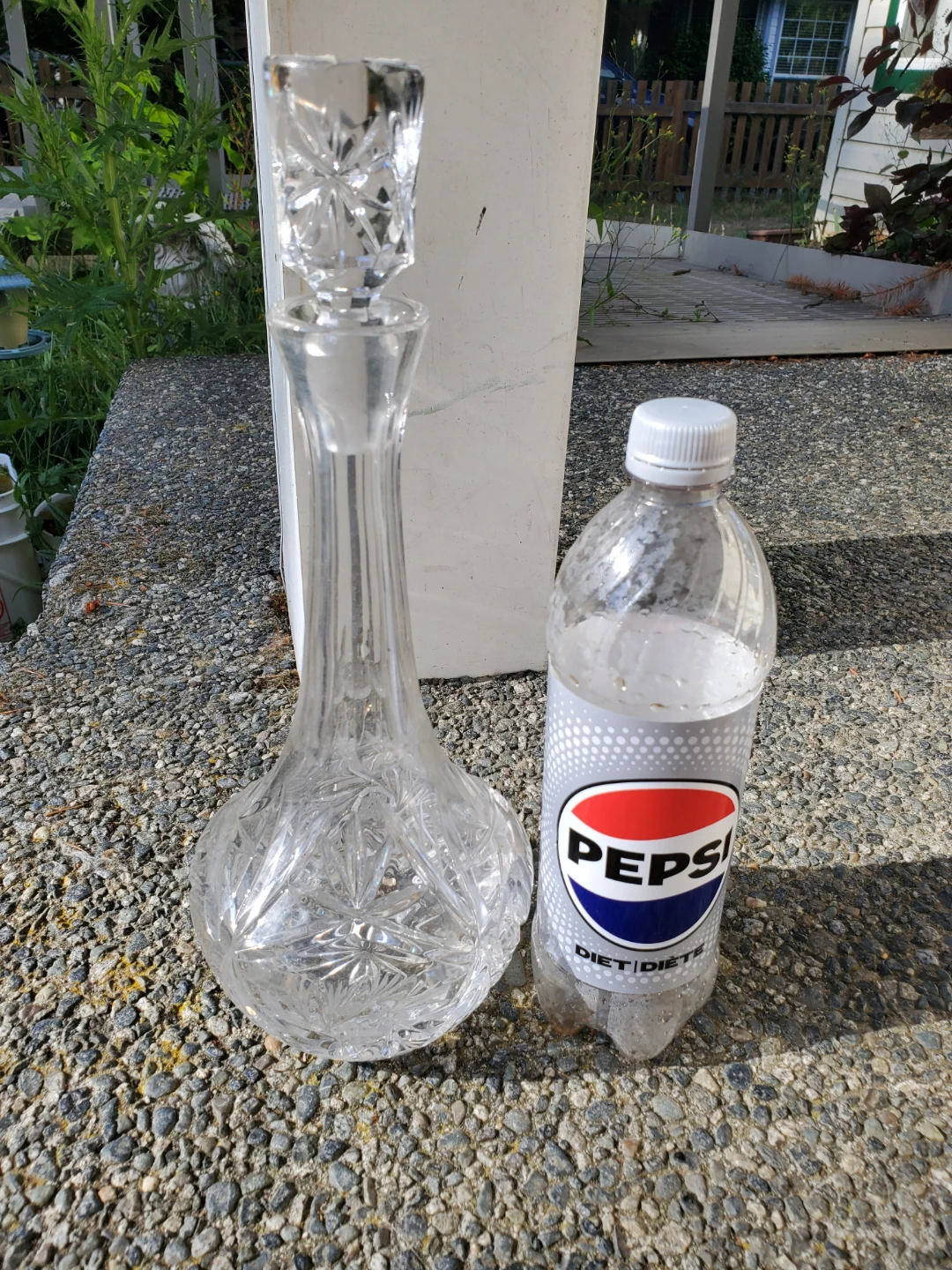 Crystal Cut Glass Decanter with Stopper - photo 2