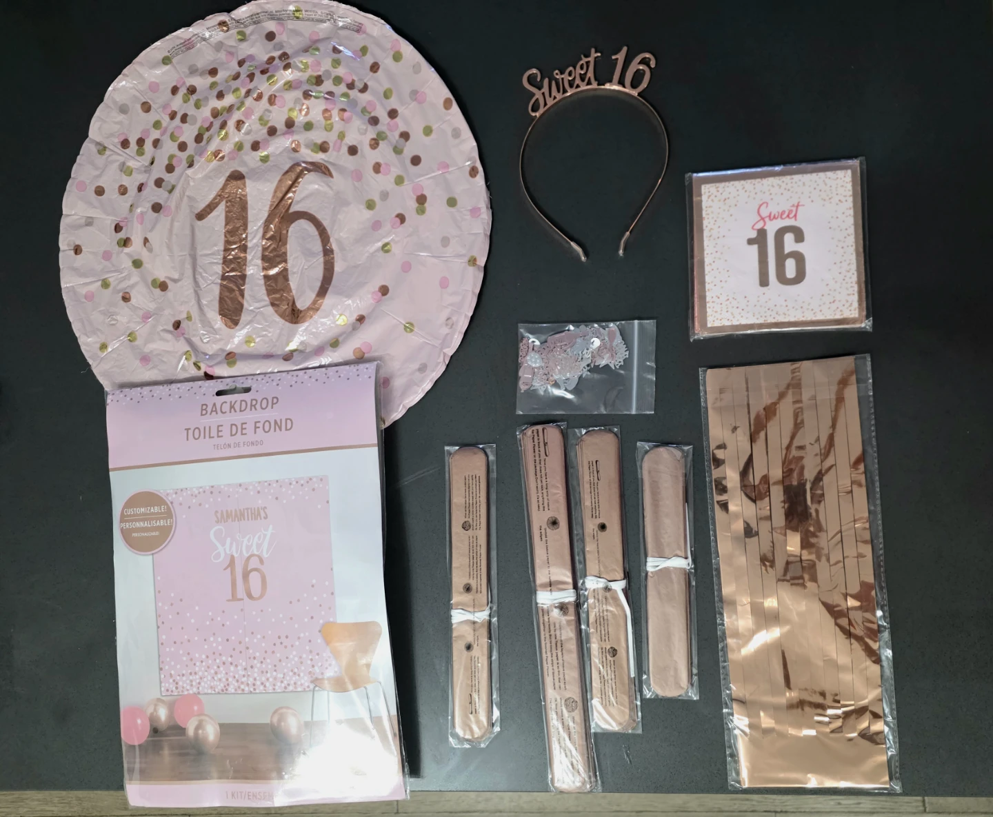 Sweet 16 Birthday Party Decoration Kit