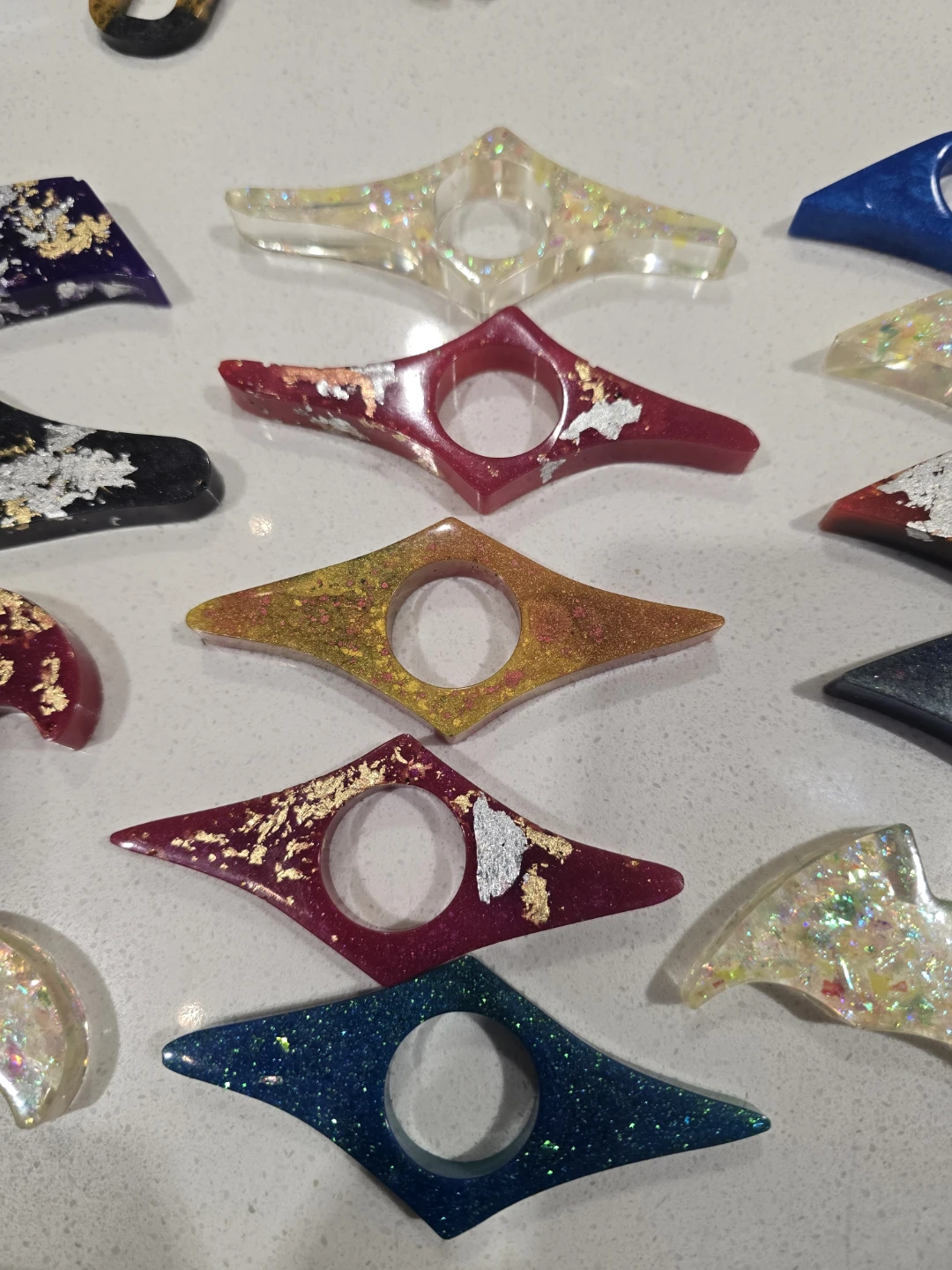 Handmade Resin Bookmark Rings - photo 2