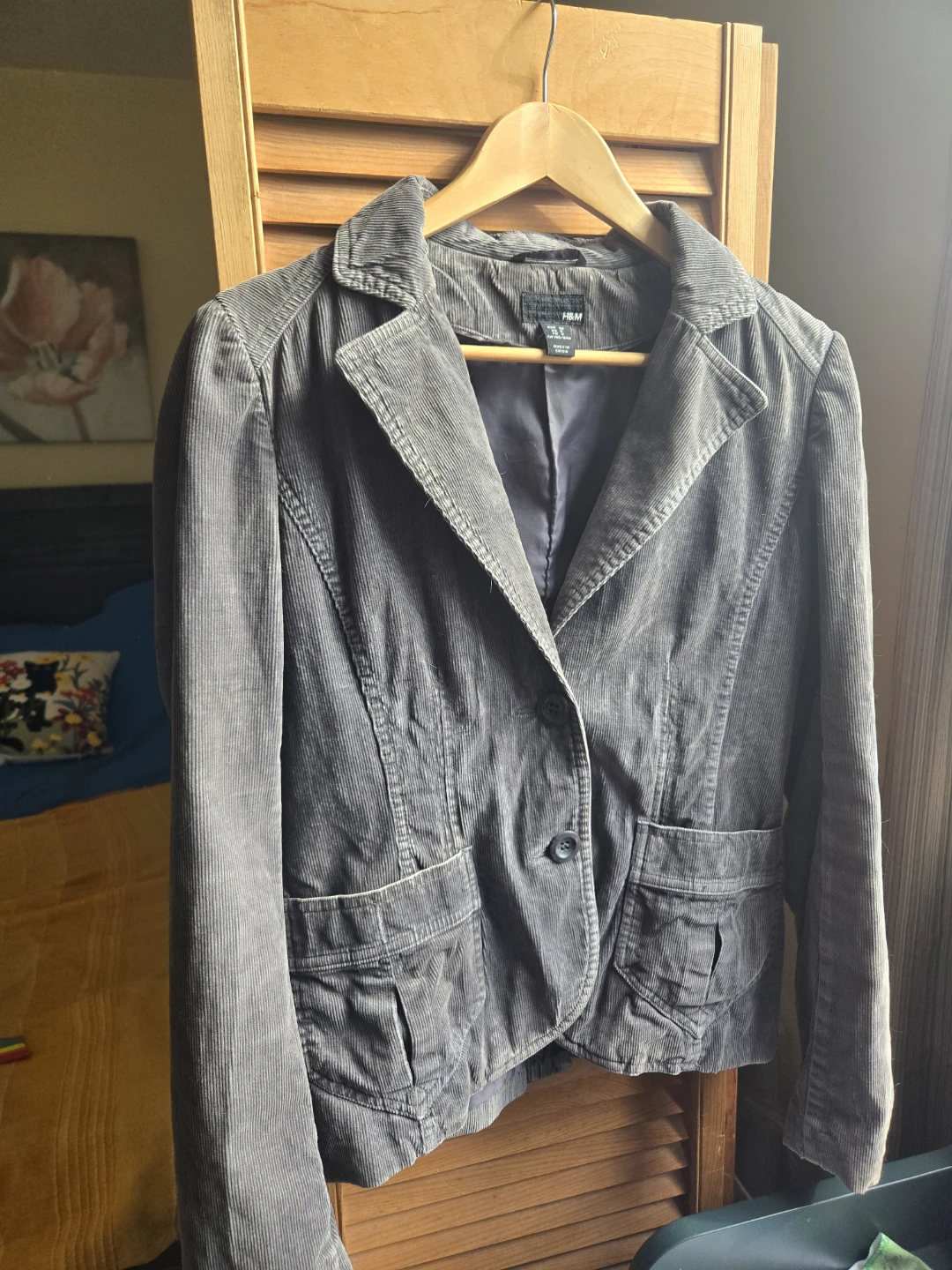 H&M Grey Corduroy Blazer