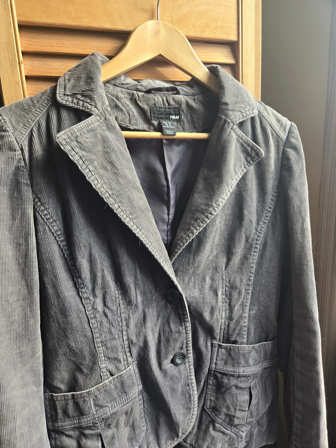 H&M Grey Corduroy Blazer - photo 4
