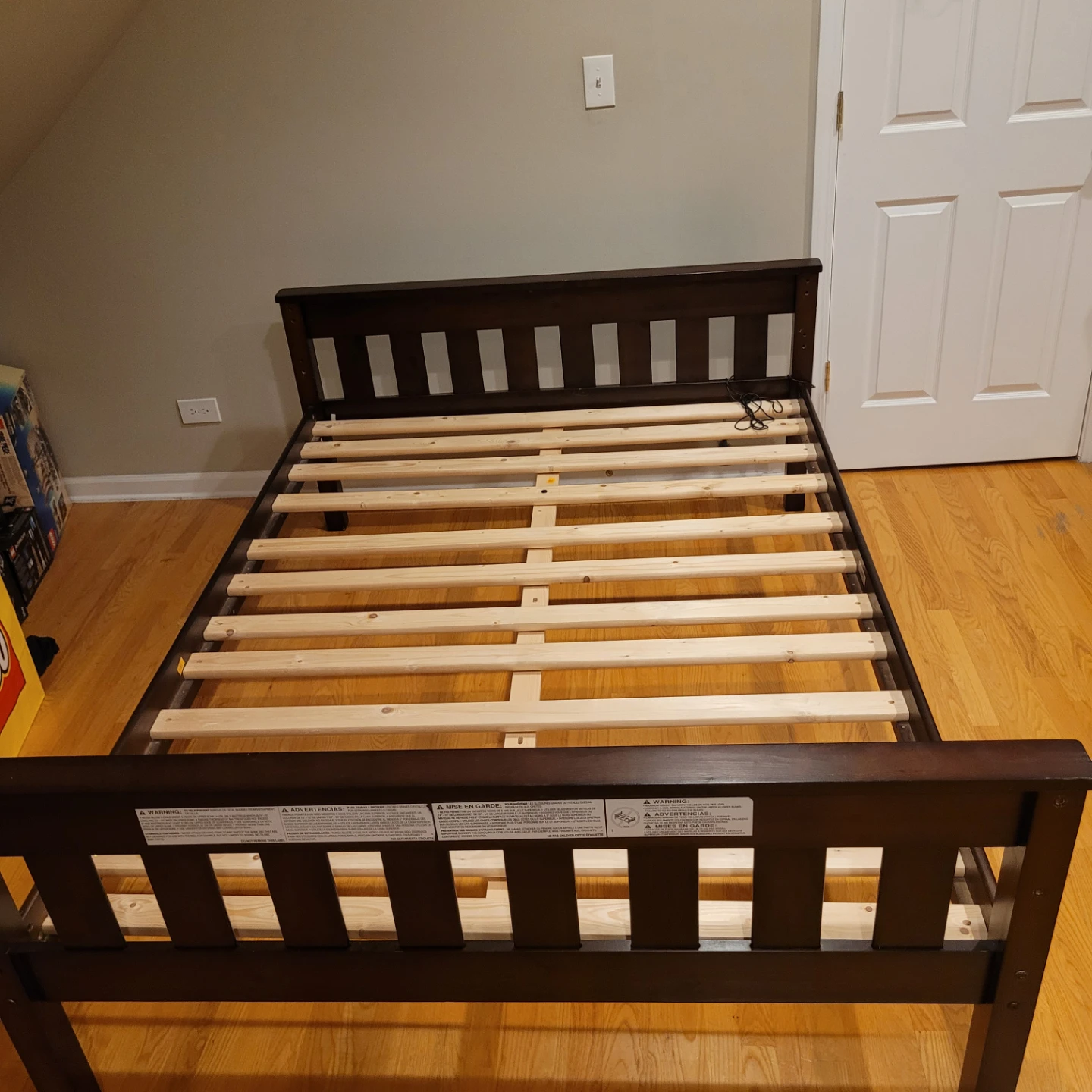 Dark Brown Wooden Bed Frame - photo 3