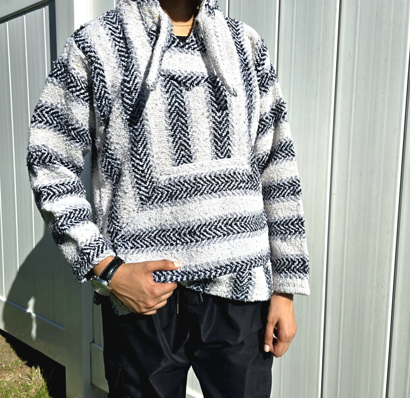 Hooded Baja Mexican Blanket Pullover Hoodie