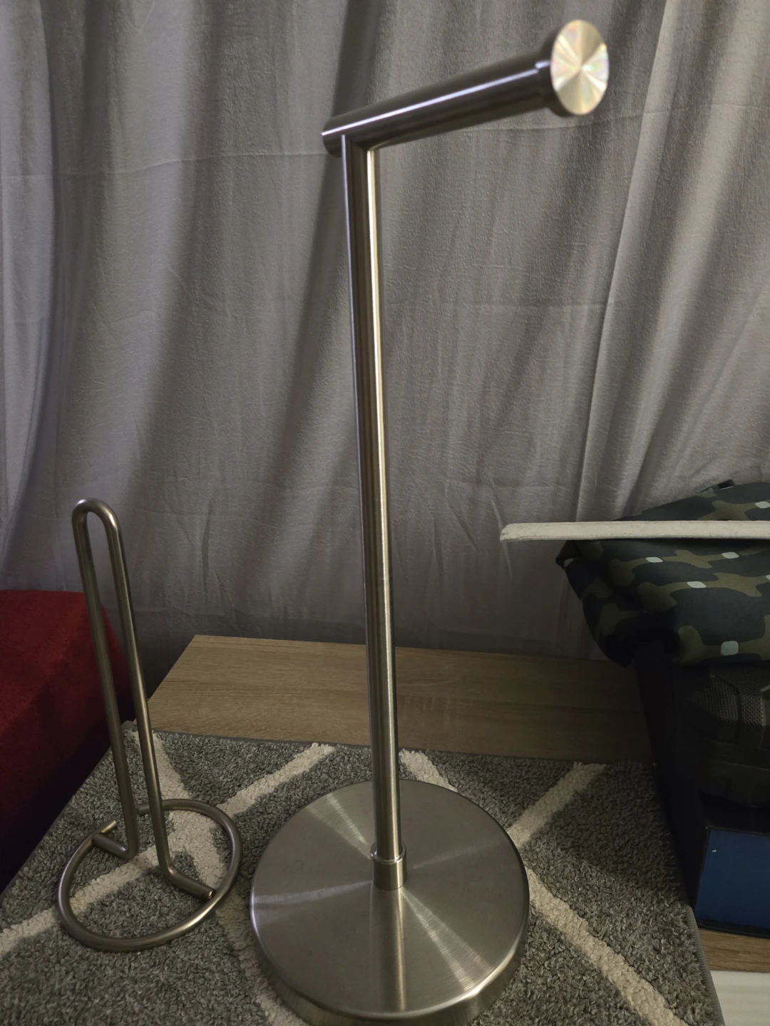 Brushed Nickel Free Standing Toilet Paper Holder - photo 2