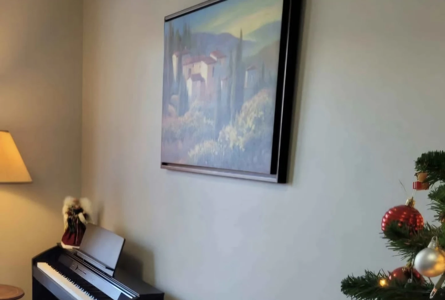 🖼️ Framed Landscape Painting of Italian Villa - photo 2