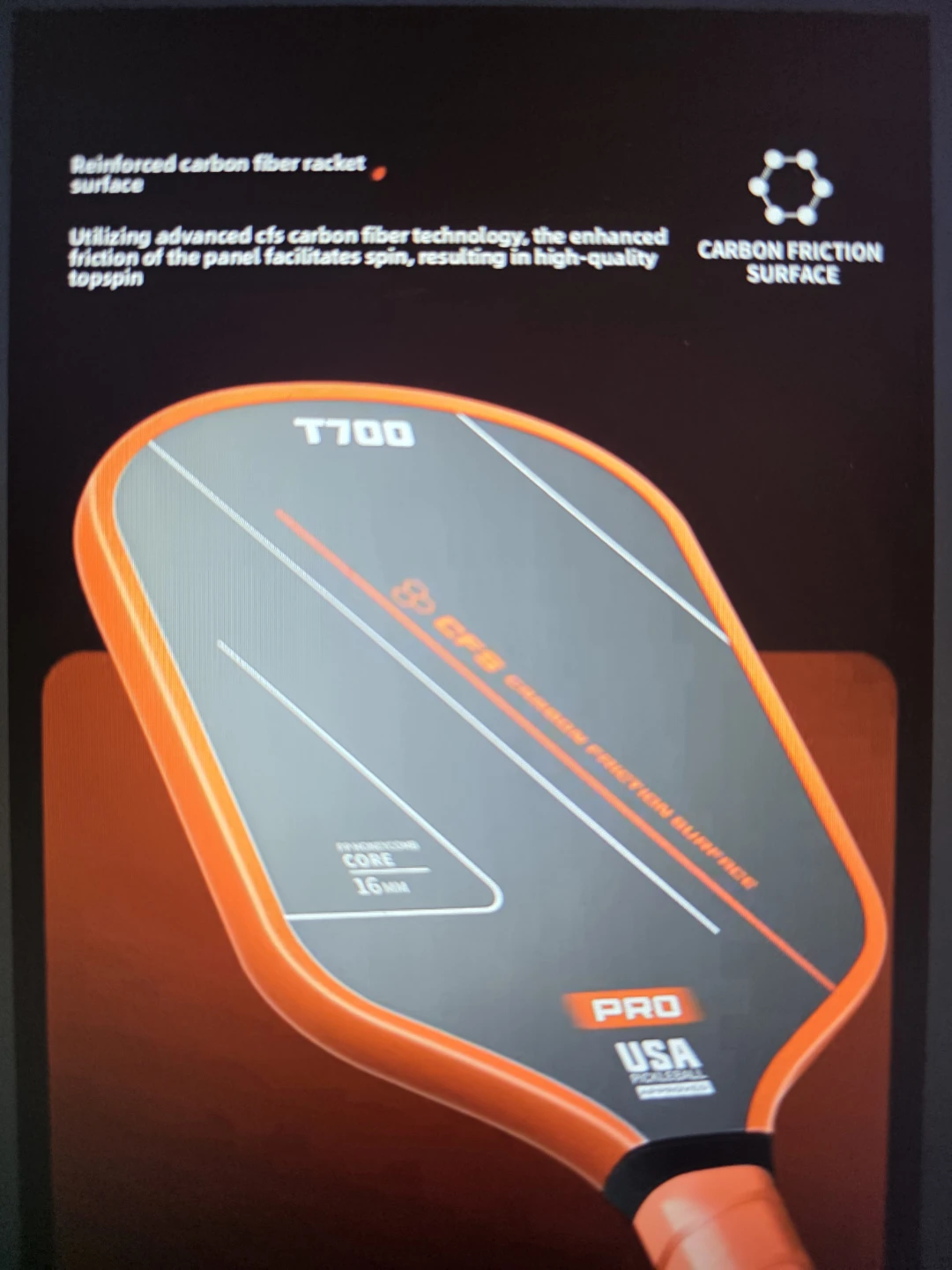 PRO USA T700 Pickleball Paddle - photo 3