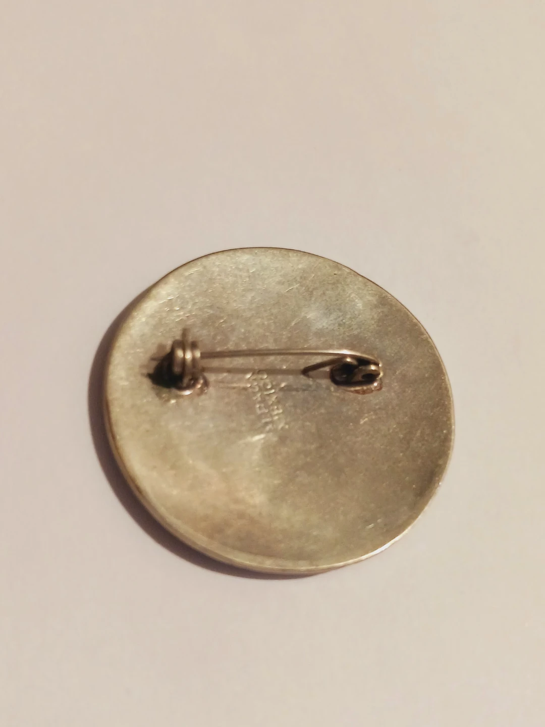 Alpaca Silver Mother of Pearl Inlay Brooch w/flower🦋 - photo 4