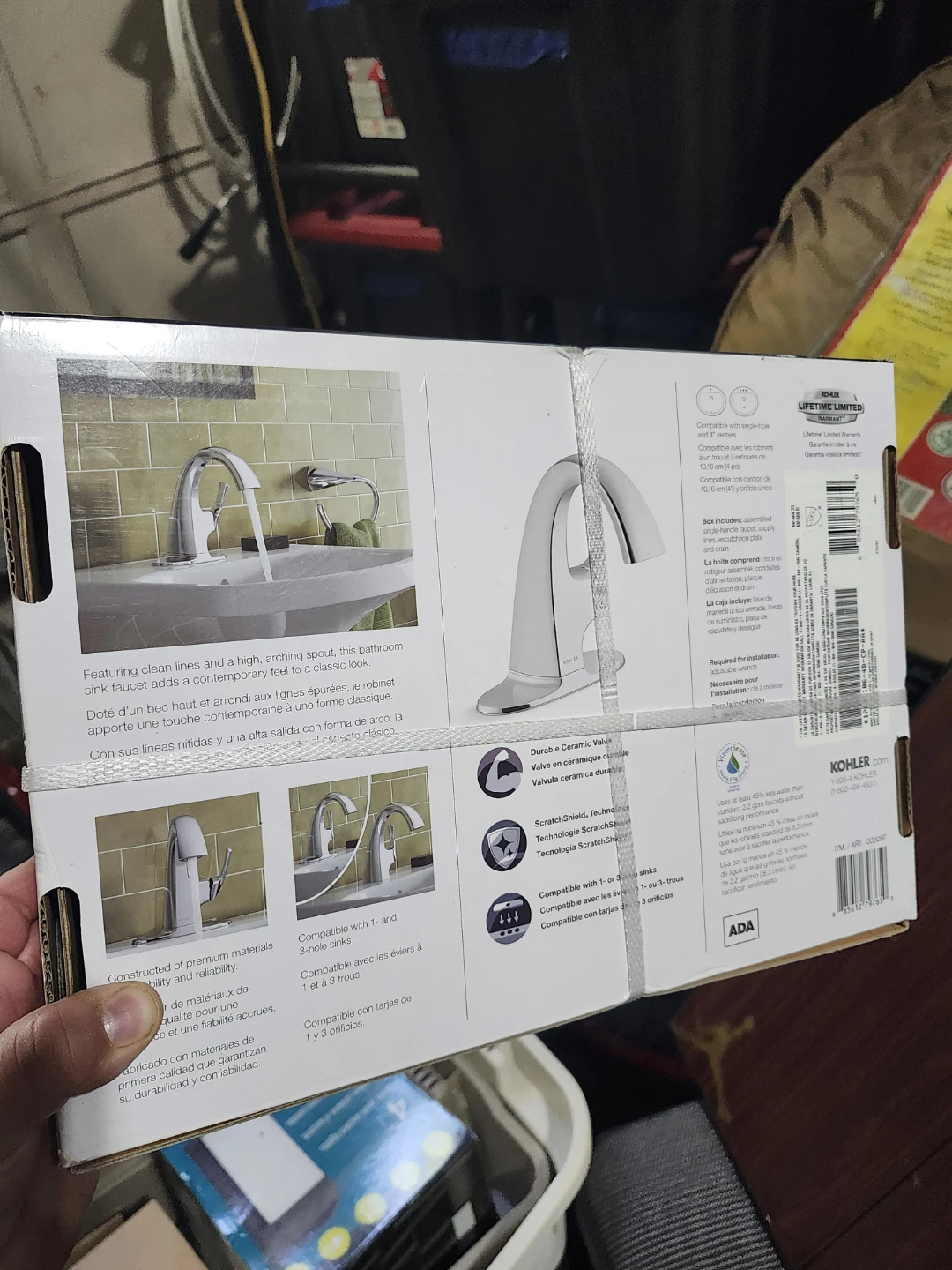 Kohler Single-Handle Bathroom Faucet - Polished Chrome Finish - photo 2