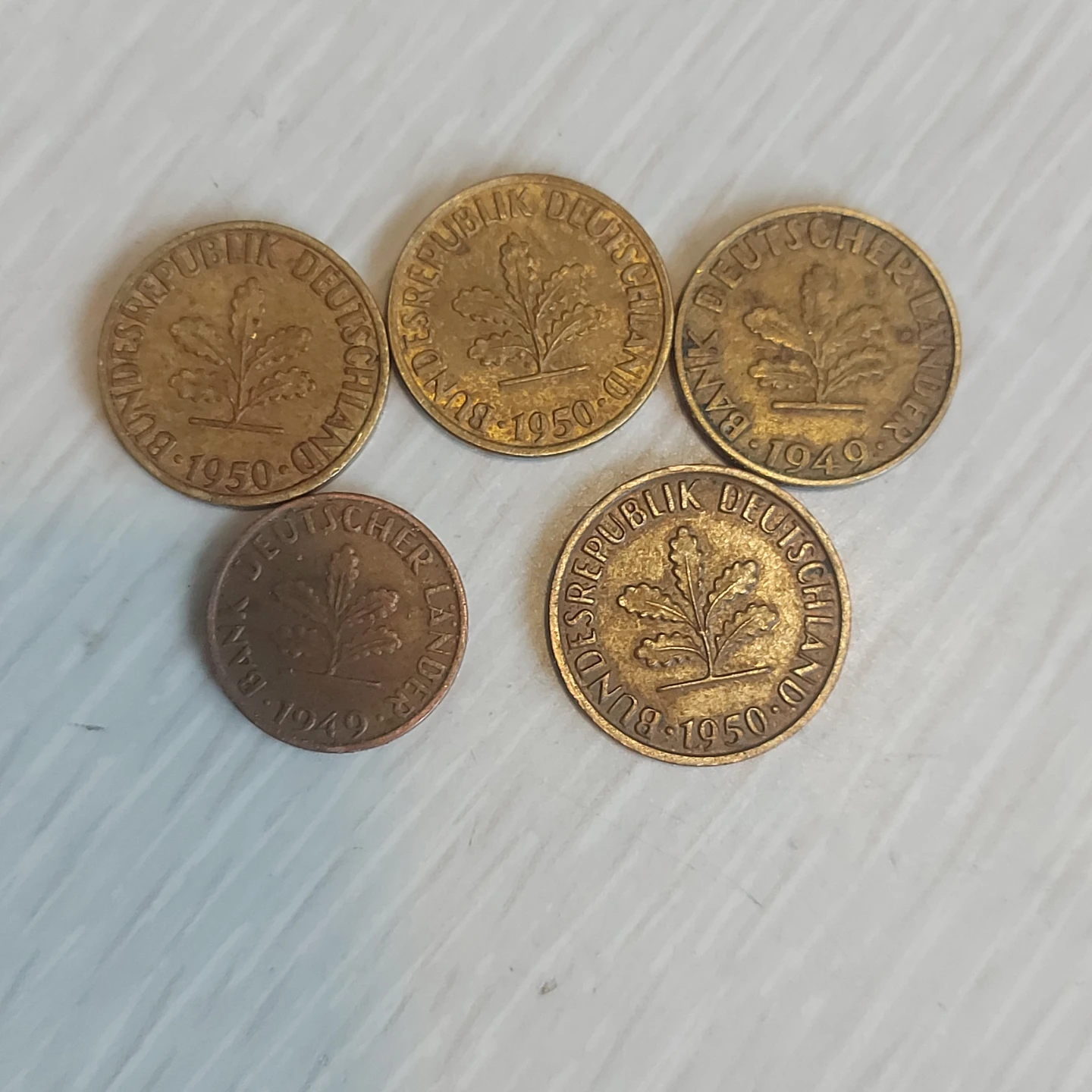 Germany Pfennig Coins (1949-1950)