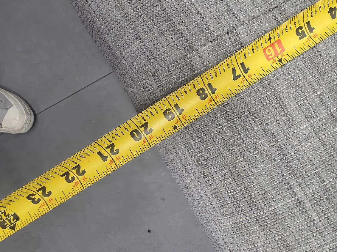 Mid-Century Gray Tufted Entryway Bench / Bed Ottoman - photo 4