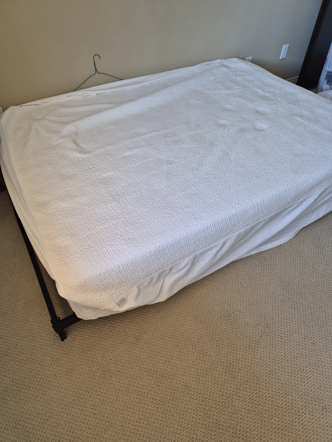White Quilted Mattress Topper