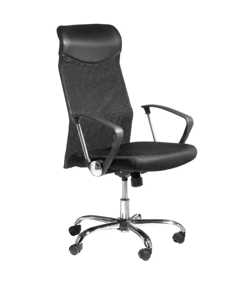 Black Mesh Office Chair with Headrest