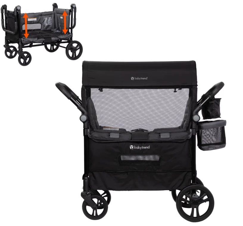 NEW Baby Trend Quest PLUS 3-in-1 Stroller Wagon Dash Black