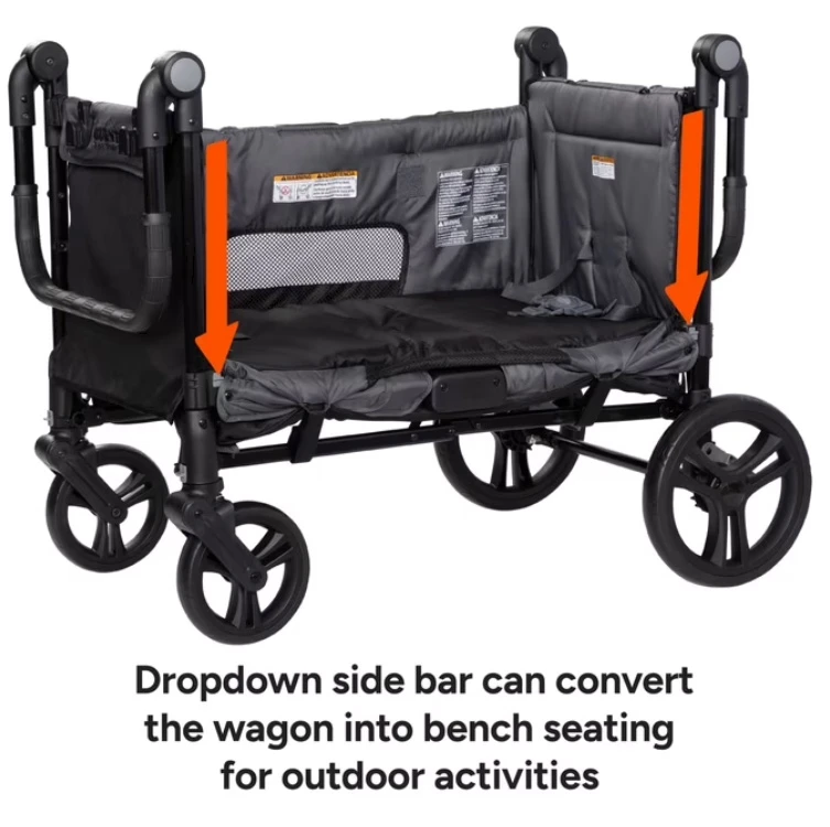 NEW Baby Trend Quest PLUS 3-in-1 Stroller Wagon Dash Black - photo 5