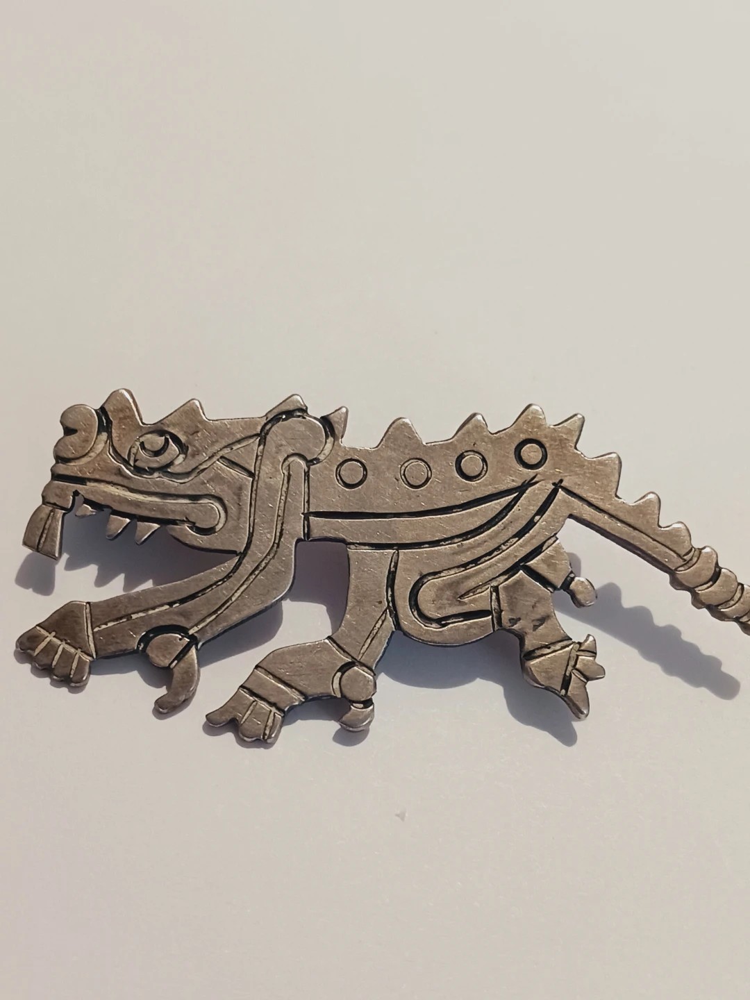 Artemio Navarrete 1930s Taxco Mexico 980 Silver Cipactli Brooch
