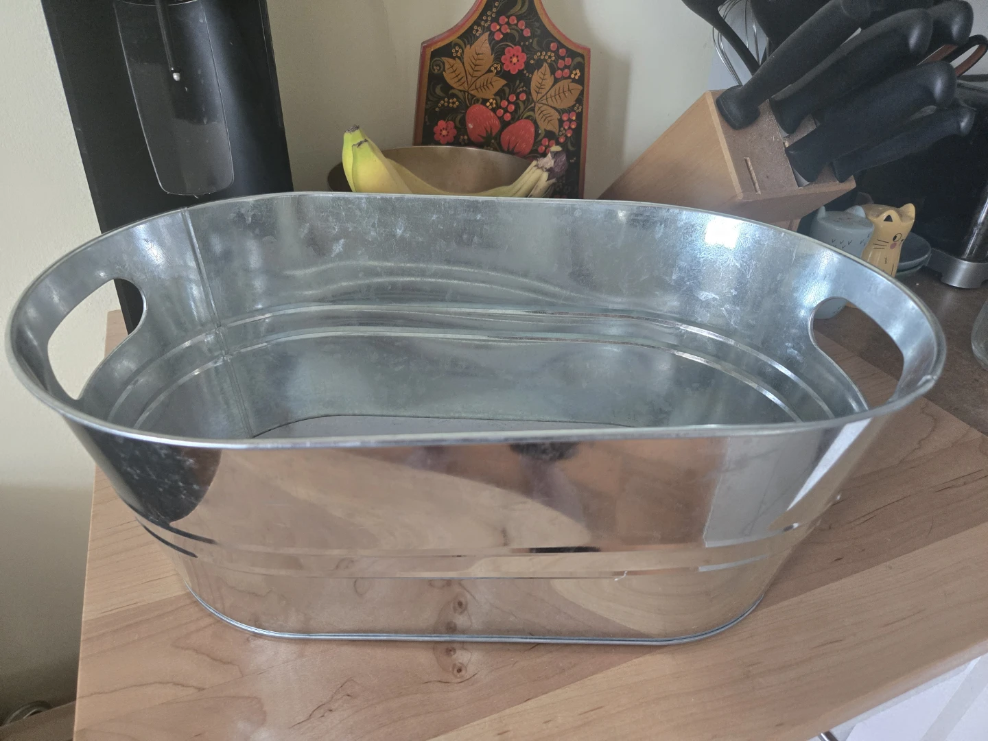Galvanized Metal Oval Tub with Handles - photo 3
