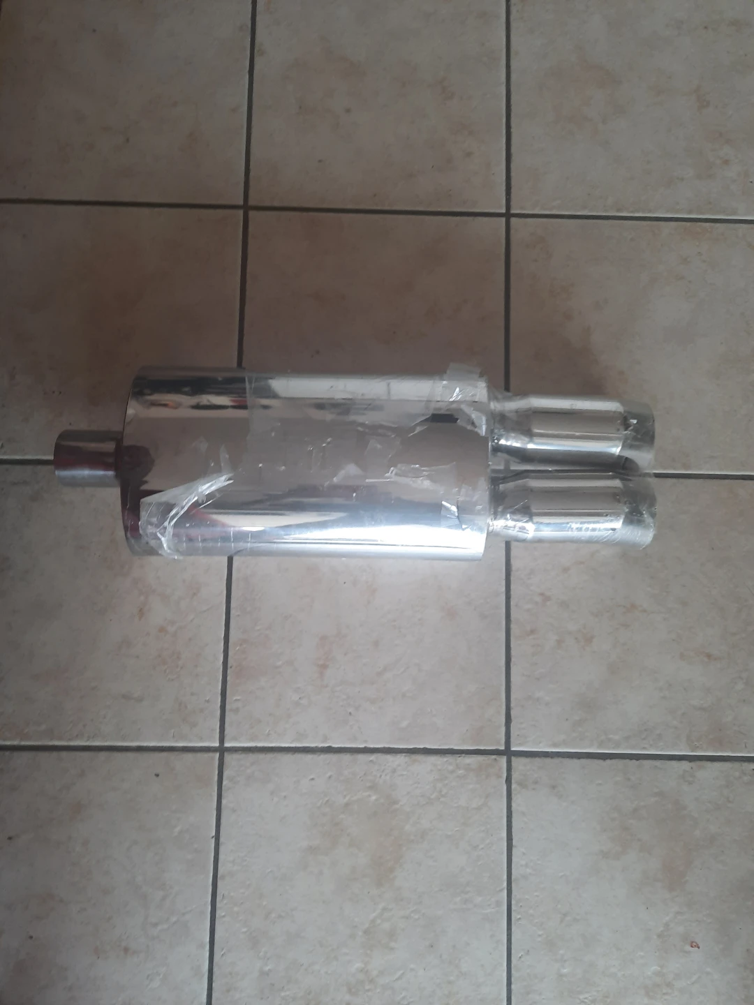 Chrome Dual Outlet Exhaust Muffler