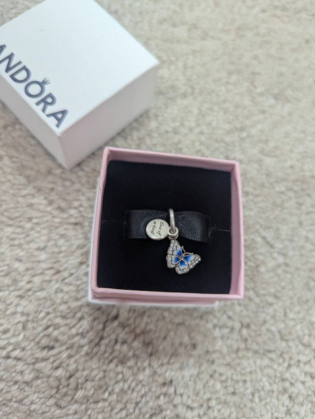 Pandora Blue Butterfly Charm