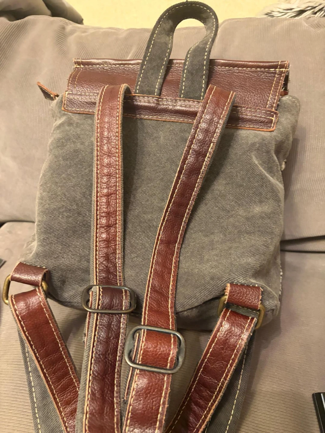 Myra Bag Tribal Print Leather Flap Backpack - photo 3
