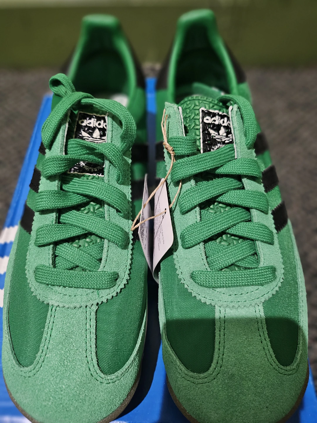 Adidas SL 72 Green Suede & Nylon Sneakers