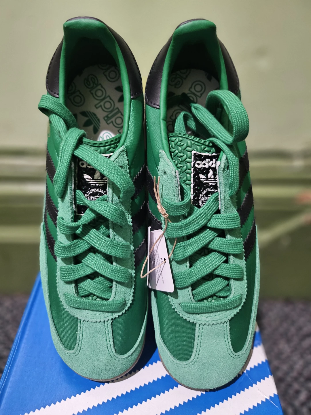 Adidas SL 72 Green Suede & Nylon Sneakers - photo 2