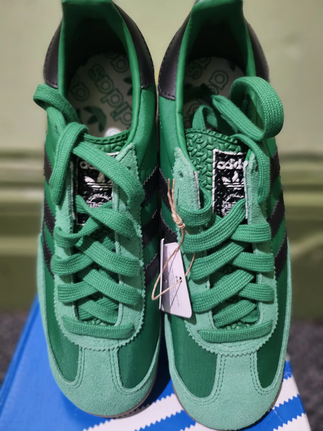 Adidas SL 72 Green Suede & Nylon Sneakers - photo 3