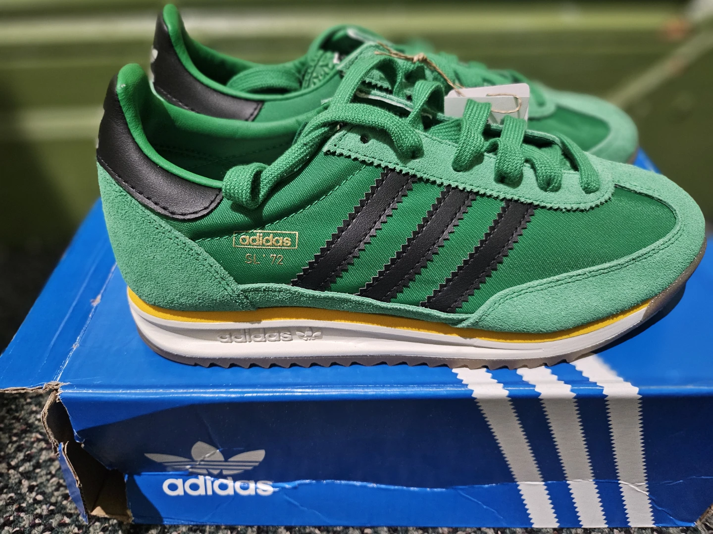 Adidas SL 72 Green Suede & Nylon Sneakers - photo 4