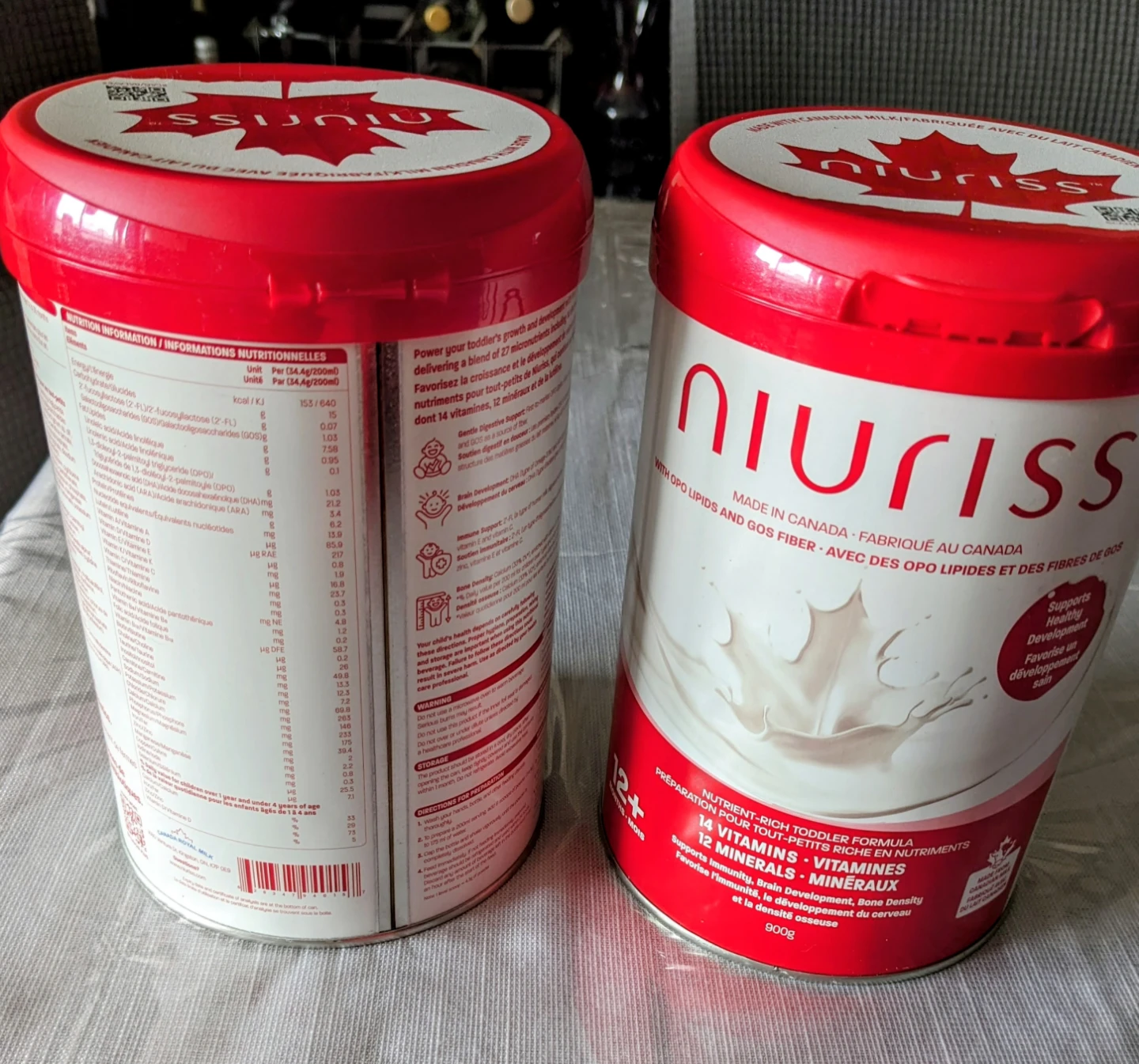 New cans of Niuriss Nutrient-Rich Toddler Formula 900g