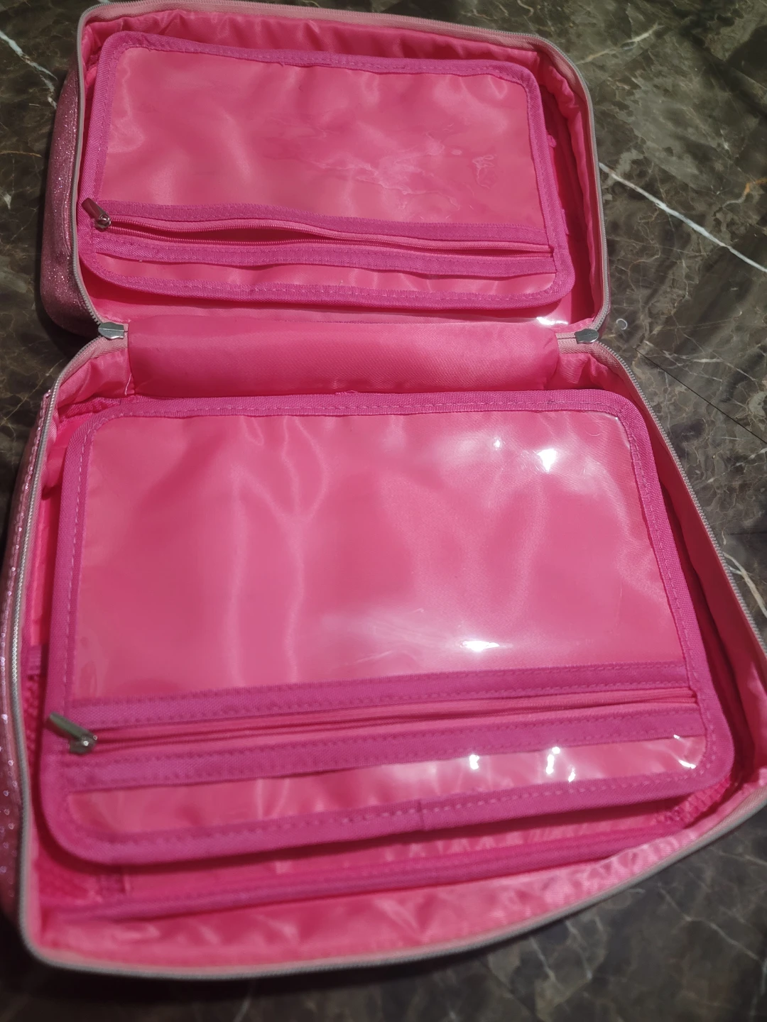 Pink Glitter Moon & Star Cosmetic Bag - photo 4