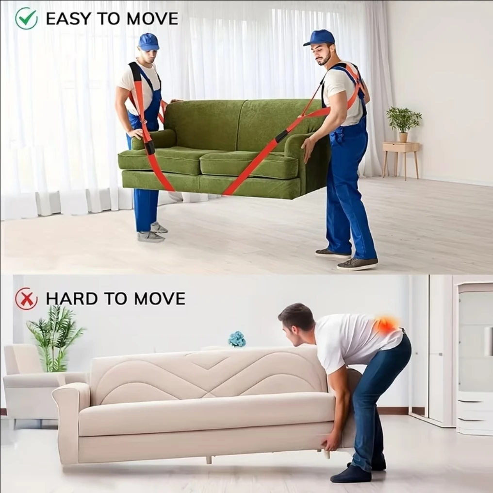 Moving Straps w shoulder straps 4pcs, 2 persons lifting system - photo 2