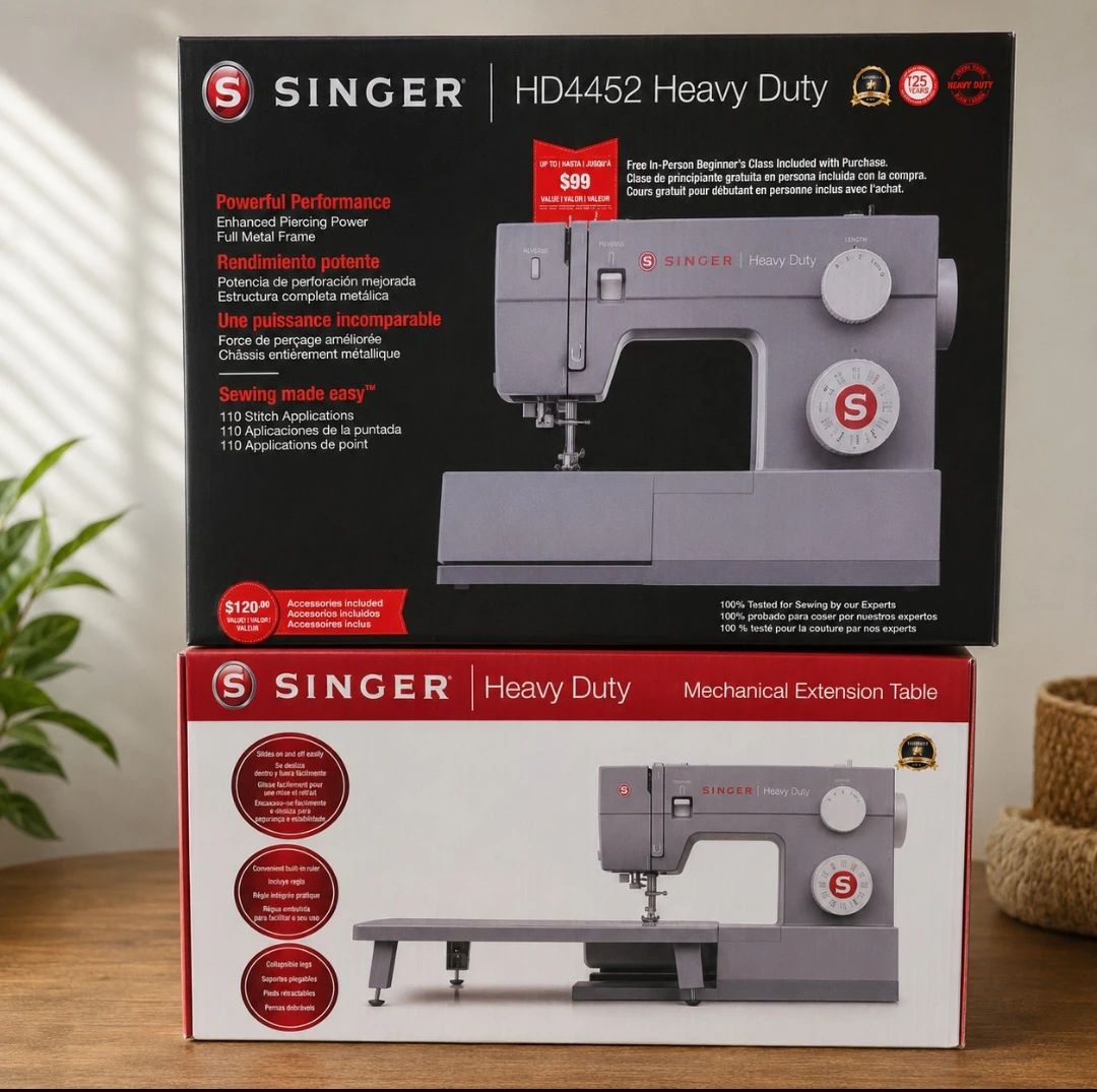 NEW Singer Heavy Duty 4452 Sewing Machine + Extension Table