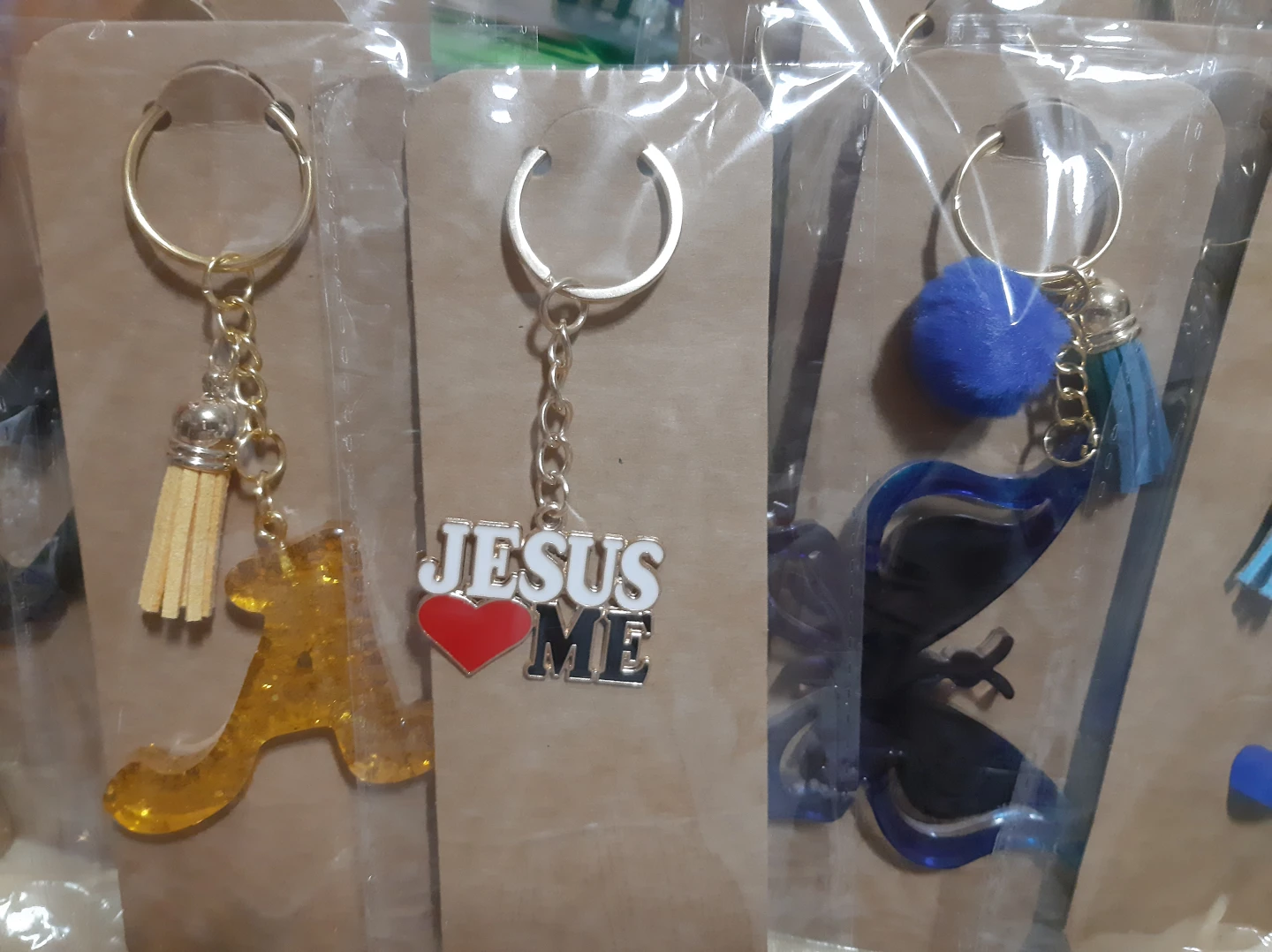 Jesus Me Keychain with Red Heart Charm