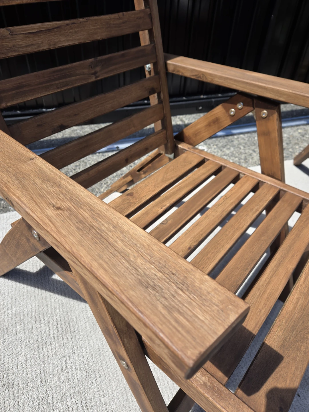 2 newly refinished ikea applaro folding chairs - photo 3