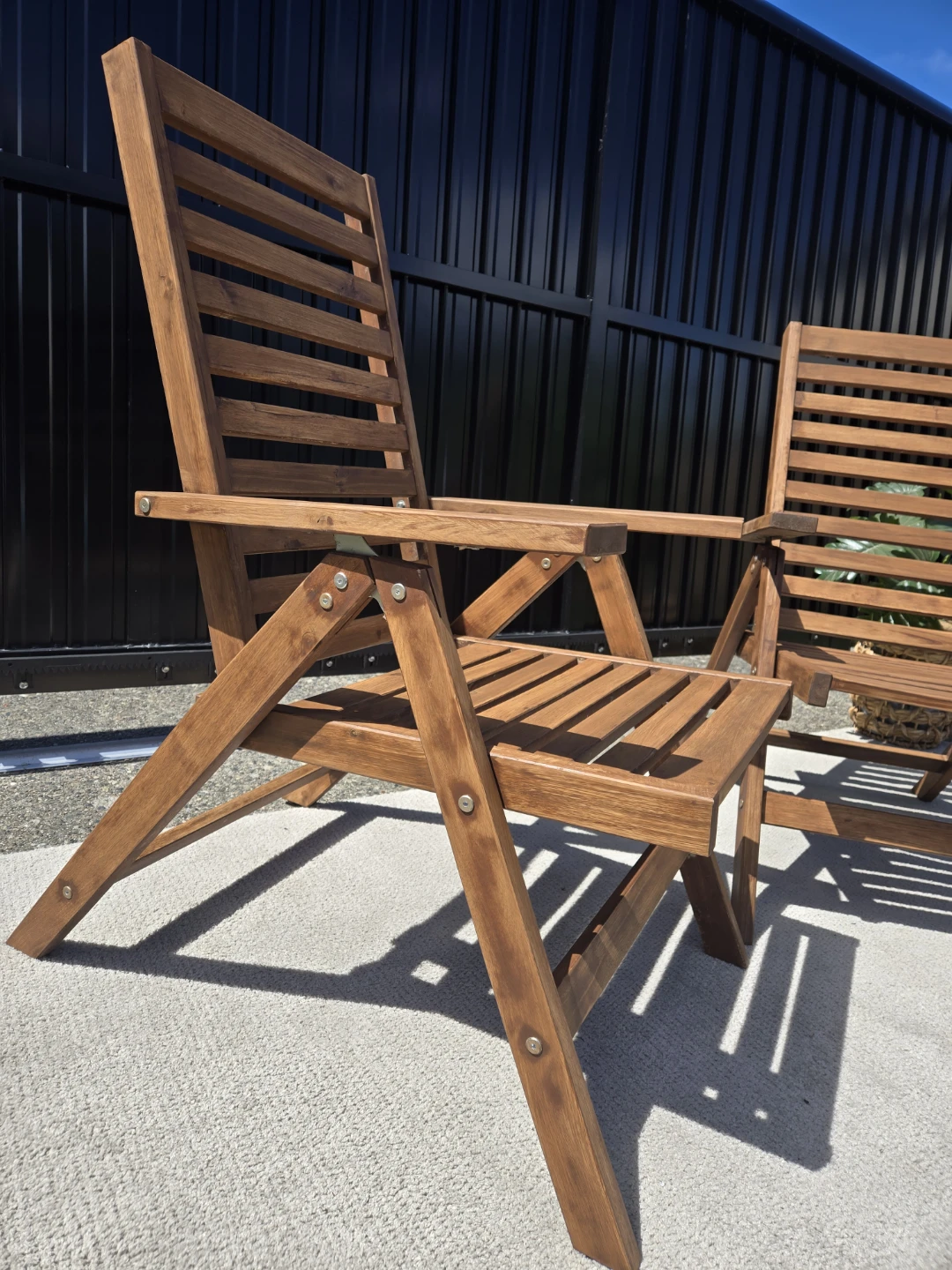 2 newly refinished ikea applaro folding chairs - photo 5