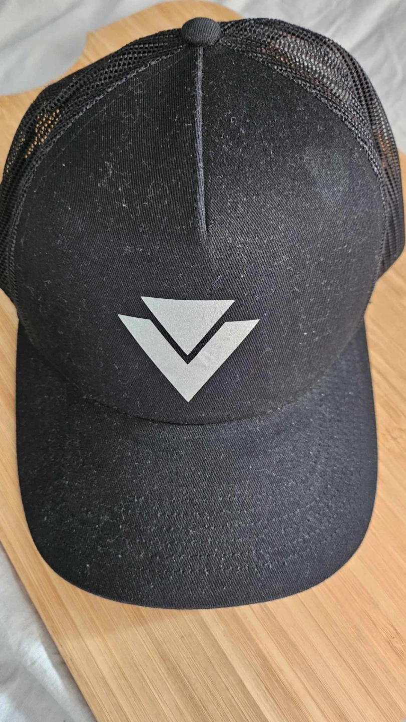 Black hat with reflective logo