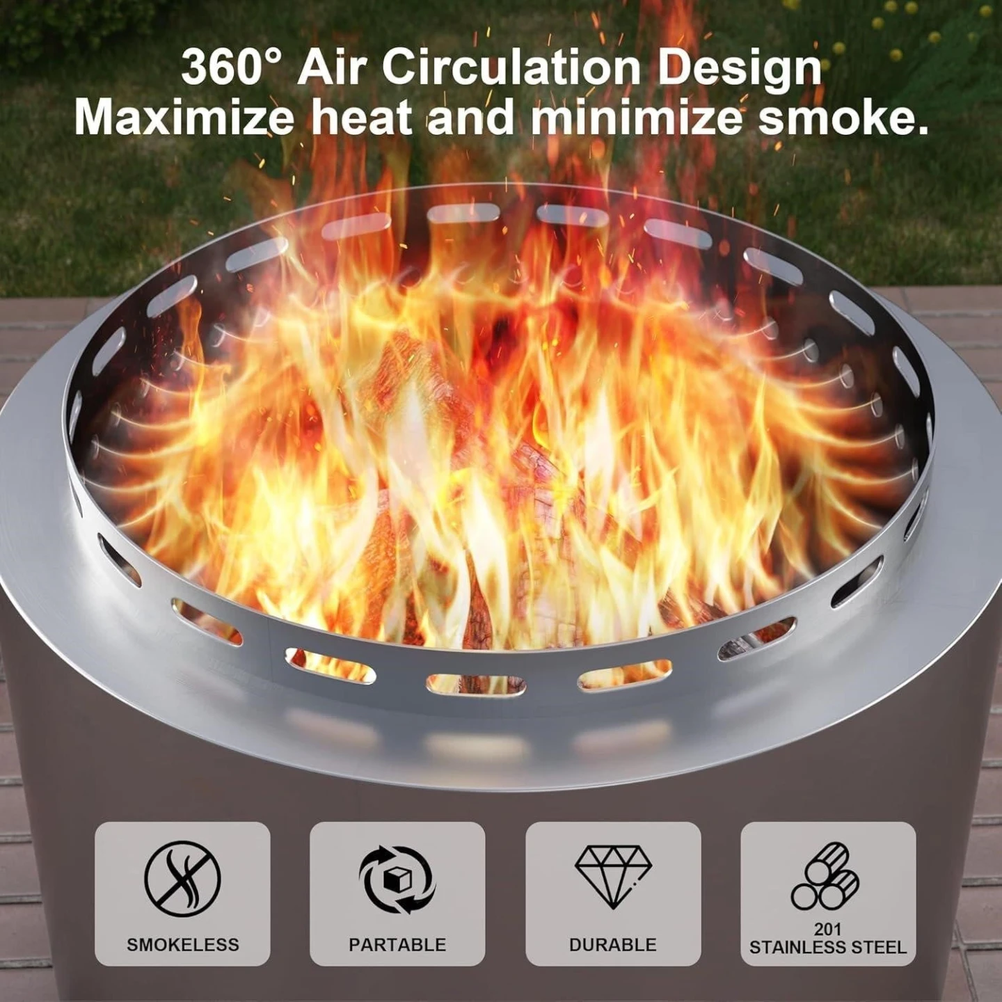 Stainless Steel Smokeless Fire Pit - photo 2