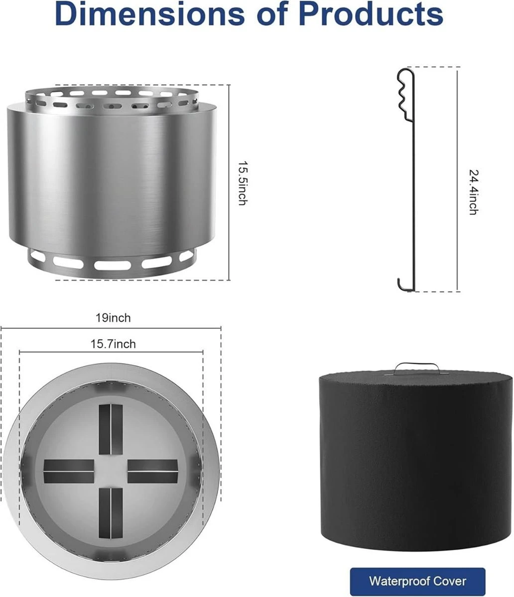 Stainless Steel Smokeless Fire Pit - photo 3