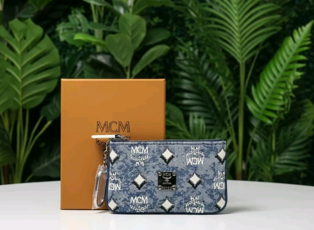 MCM Pouch with Keychain Wallet
