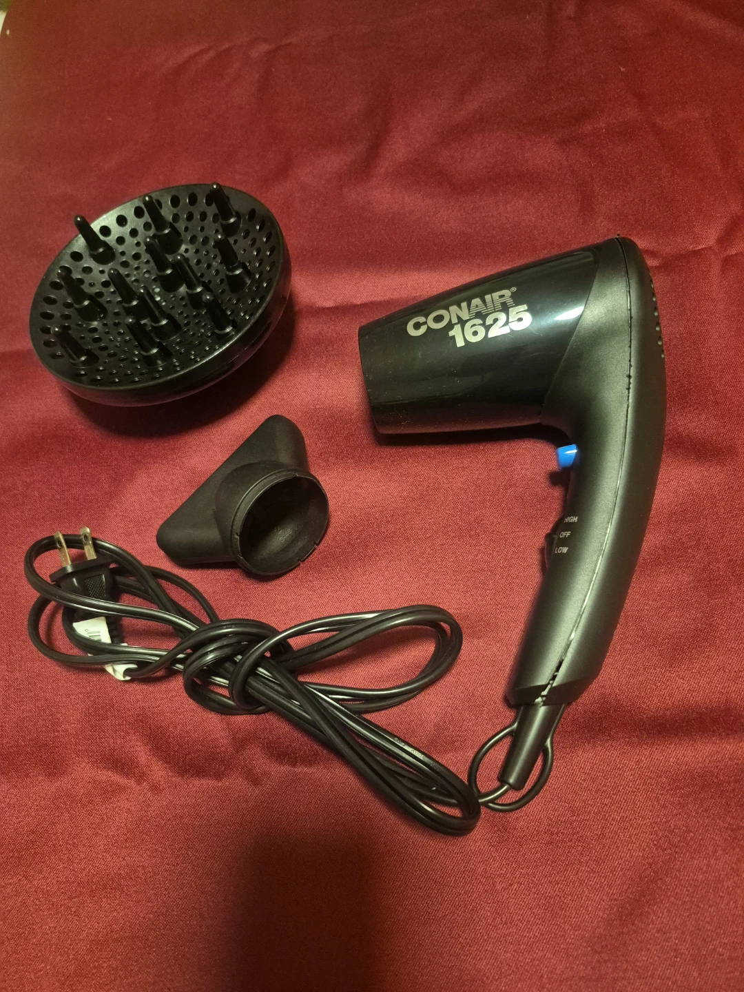Conair 1625 Hair Dryer with Attachments